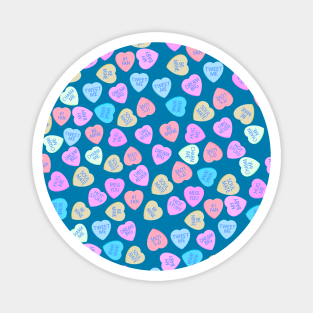 Blue Love Heart Candies Magnet